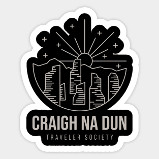 Outlander Craigh Na Dun Travelers Society Adult Charcoal Sticker